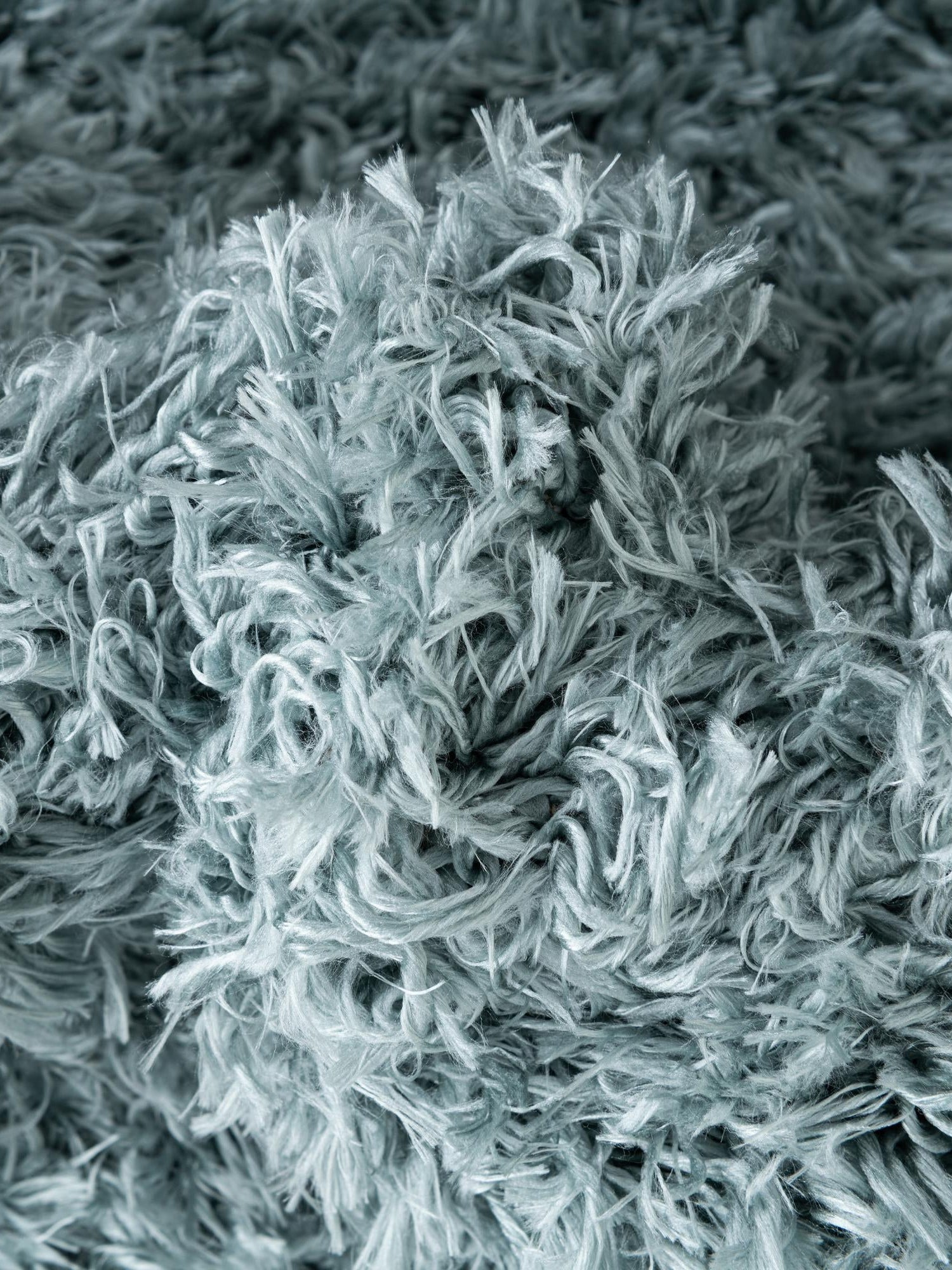 Slate Blue 5' 1 x 8' Infinity Shag Rectangle Area Rug Thick Soft Touch Fluffy & Plush Shaggy Pile 100% Polypropylene With Jute Backing Solid Color Minimalist Carpet for Sale at Rug Engine