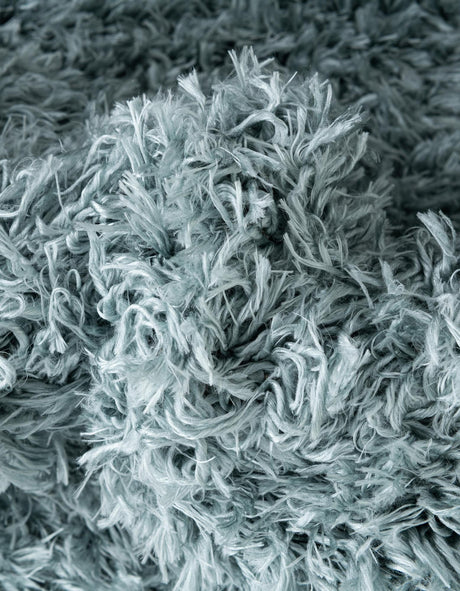 Slate Blue 5' 1 x 8' Infinity Shag Rectangle Area Rug Thick Soft Touch Fluffy & Plush Shaggy Pile 100% Polypropylene With Jute Backing Solid Color Minimalist Carpet for Sale at Rug Engine
