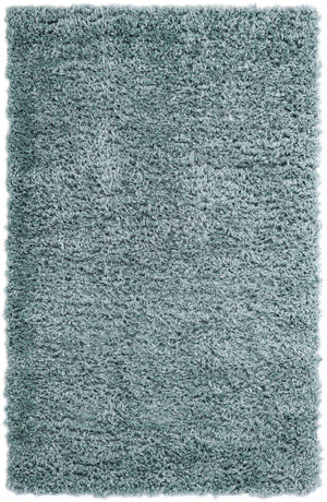 Slate Blue 5' 1 x 8' Infinity Shag Rectangle Area Rug Thick Soft Touch Fluffy & Plush Shaggy Pile 100% Polypropylene With Jute Backing Solid Color Minimalist Carpet for Sale at Rug Engine