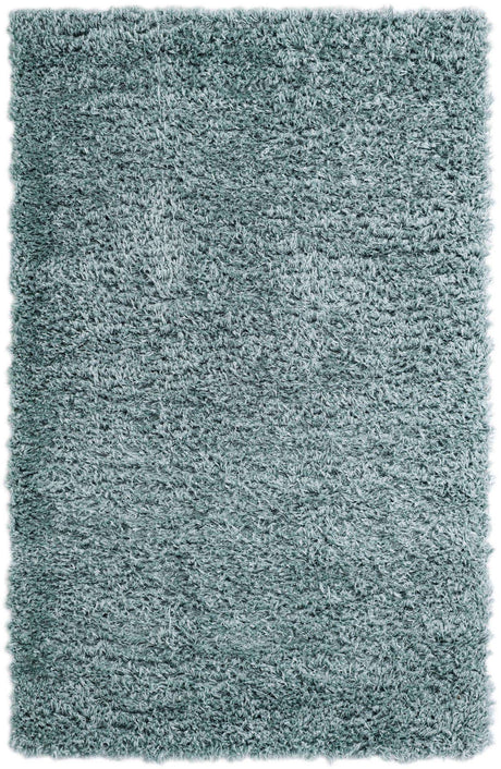 Slate Blue 5' 1 x 8' Infinity Shag Rectangle Area Rug Thick Soft Touch Fluffy & Plush Shaggy Pile 100% Polypropylene With Jute Backing Solid Color Minimalist Carpet for Sale at Rug Engine