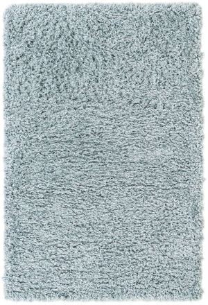 Slate Blue 4' 1 x 6' 1 Infinity Shag Rectangle Area Rug Thick Soft Touch Fluffy & Plush Shaggy Pile 100% Polypropylene With Jute Backing Solid Color Minimalist Carpet for Sale at Rug Engine