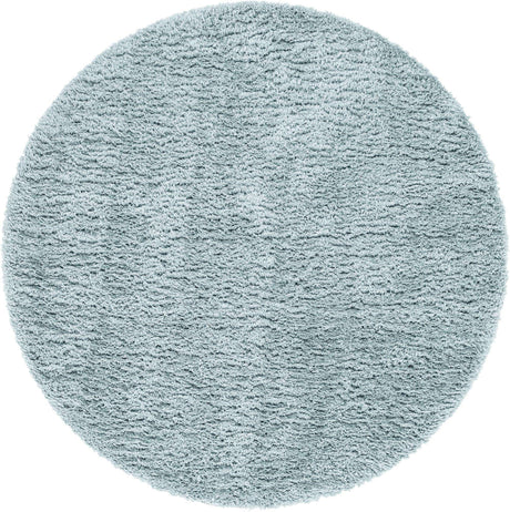 Slate Blue 8' x 8' Infinity Shag Round Area Rug Thick Soft Touch Fluffy & Plush Shaggy Pile 100% Polypropylene With Jute Backing Solid Color Minimalist Carpet for Sale at Rug Engine