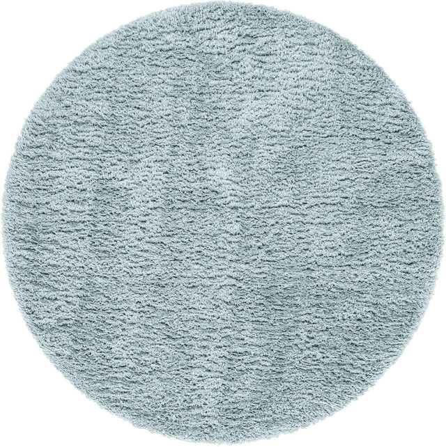Slate Blue 8' x 8' Infinity Shag Round Area Rug Thick Soft Touch Fluffy & Plush Shaggy Pile 100% Polypropylene With Jute Backing Solid Color Minimalist Carpet for Sale at Rug Engine