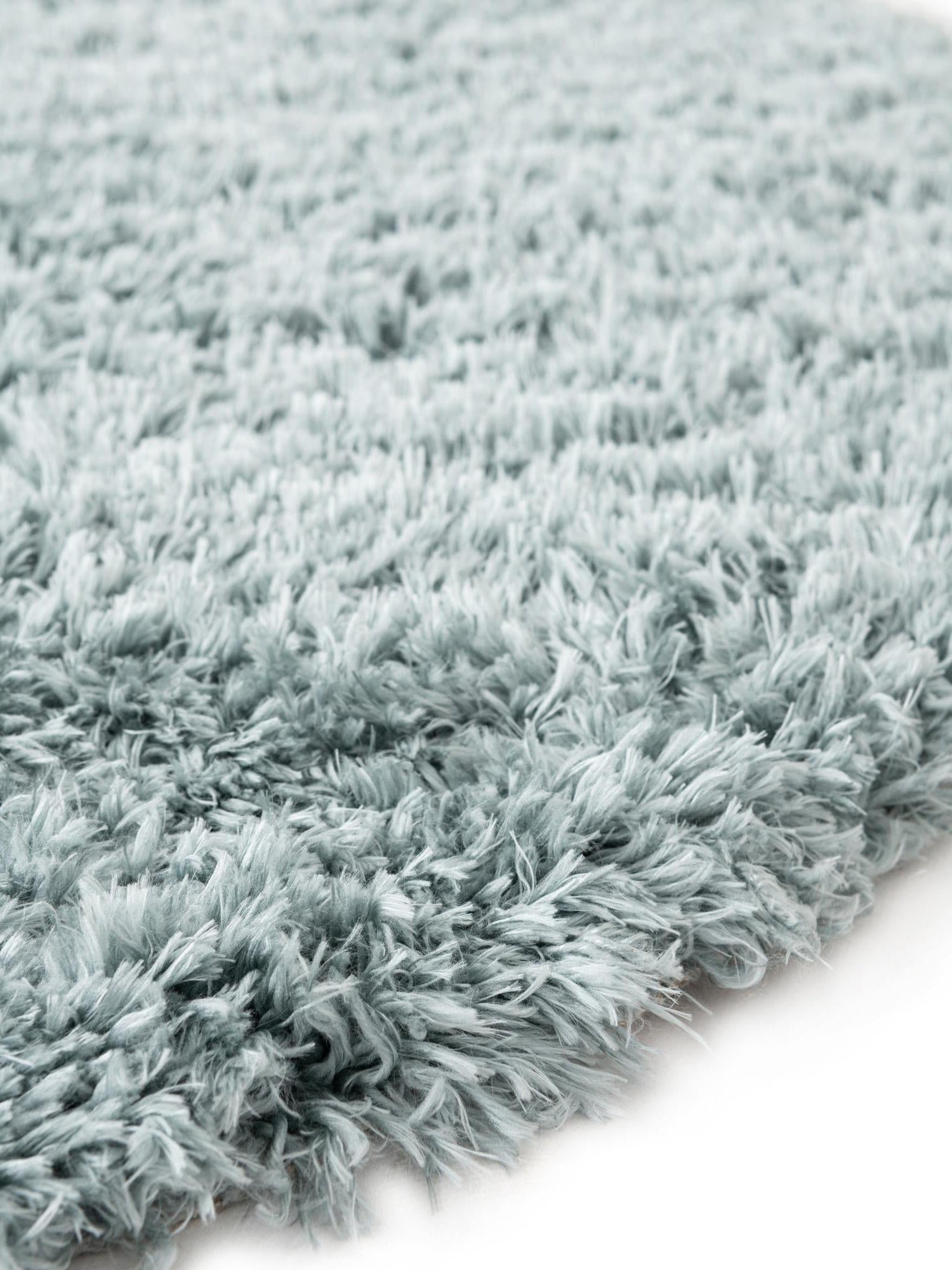 Slate Blue 4' 1 x 4' 1 Infinity Shag Round Area Rug Thick Soft Touch Fluffy & Plush Shaggy Pile 100% Polypropylene With Jute Backing Solid Color Minimalist Carpet for Sale at Rug Engine