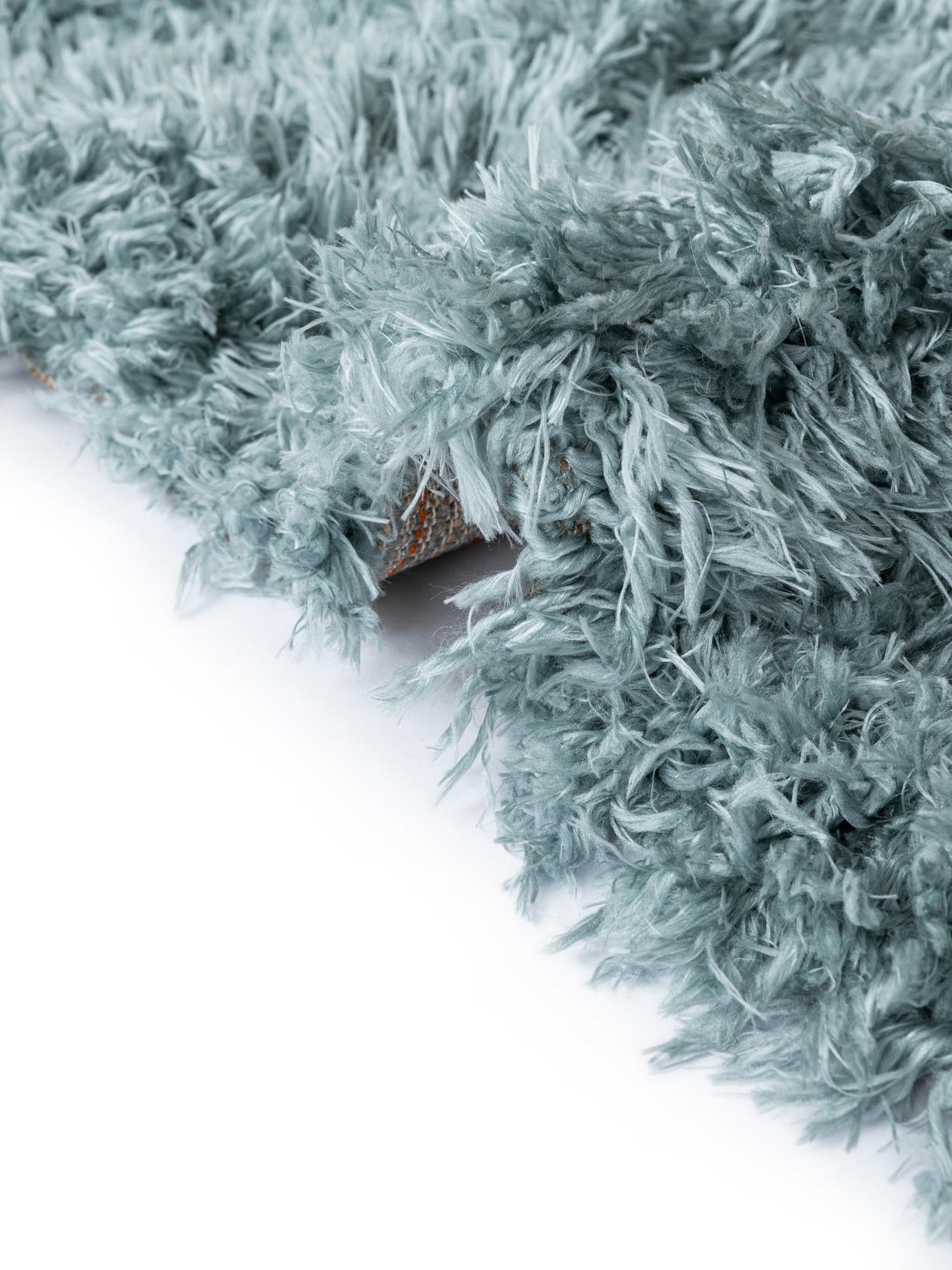 Slate Blue 8' x 8' Infinity Shag Round Area Rug Thick Soft Touch Fluffy & Plush Shaggy Pile 100% Polypropylene With Jute Backing Solid Color Minimalist Carpet for Sale at Rug Engine