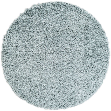 Slate Blue 6' 1 x 6' 1 Infinity Shag Round Area Rug Thick Soft Touch Fluffy & Plush Shaggy Pile 100% Polypropylene With Jute Backing Solid Color Minimalist Carpet for Sale at Rug Engine