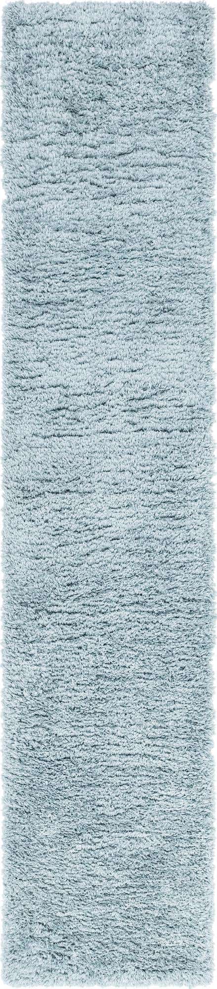 Slate Blue 2' 7 x 13' 1 Infinity Shag Runner Area Rug Thick Soft Touch Fluffy & Plush Shaggy Pile 100% Polypropylene With Jute Backing Solid Color Minimalist Carpet for Sale at Rug Engine