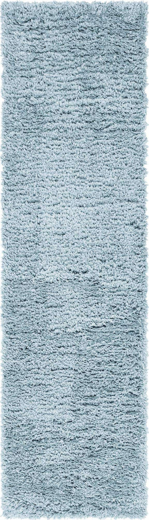 Slate Blue 2' 7 x 10' Infinity Shag Runner Area Rug Thick Soft Touch Fluffy & Plush Shaggy Pile 100% Polypropylene With Jute Backing Solid Color Minimalist Carpet for Sale at Rug Engine