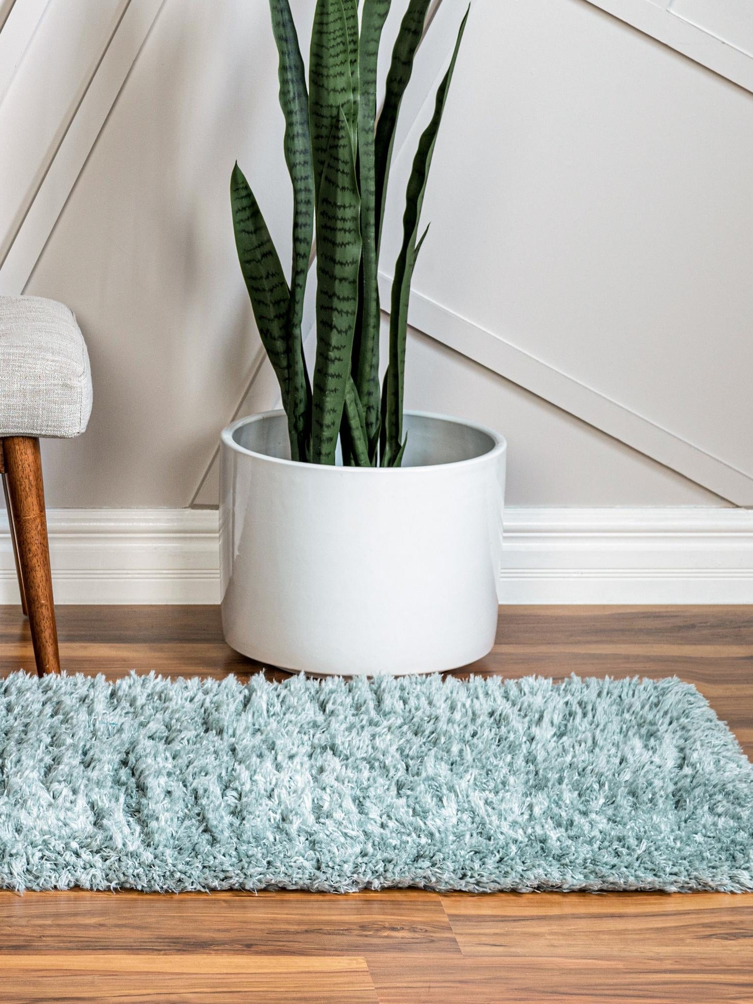 Slate Blue 2' x 6' 5 Infinity Shag Runner Area Rug Thick Soft Touch Fluffy & Plush Shaggy Pile 100% Polypropylene With Jute Backing Solid Color Minimalist Carpet for Sale at Rug Engine