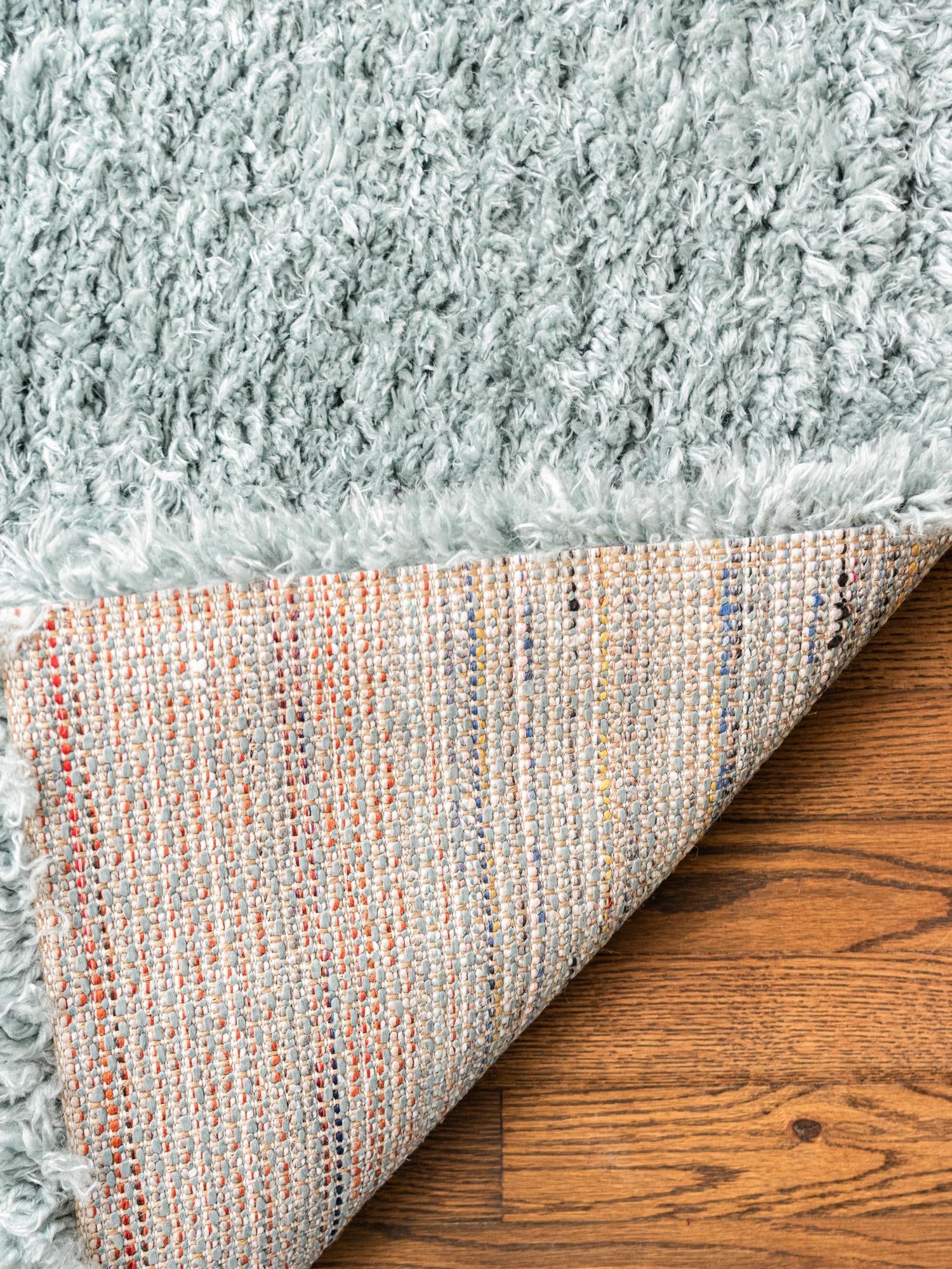 Slate Blue 2' x 6' 5 Infinity Shag Runner Area Rug Thick Soft Touch Fluffy & Plush Shaggy Pile 100% Polypropylene With Jute Backing Solid Color Minimalist Carpet for Sale at Rug Engine
