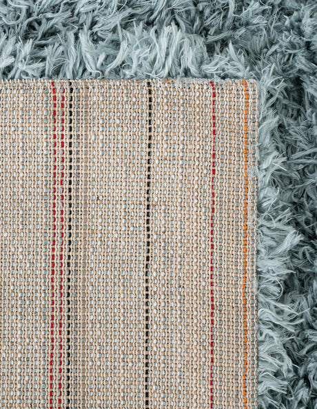 Slate Blue 2' 7 x 10' Infinity Shag Runner Area Rug Thick Soft Touch Fluffy & Plush Shaggy Pile 100% Polypropylene With Jute Backing Solid Color Minimalist Carpet for Sale at Rug Engine