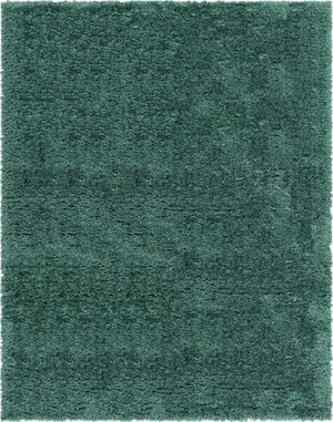 Forest Green 10' x 13' 1 Infinity Shag Rectangle Area Rug Thick Soft Touch Fluffy & Plush Shaggy Pile 100% Polypropylene With Jute Backing Solid Color Minimalist Carpet for Sale at Rug Engine