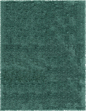 Forest Green 9' x 12' Infinity Shag Rectangle Area Rug Thick Soft Touch Fluffy & Plush Shaggy Pile 100% Polypropylene With Jute Backing Solid Color Minimalist Carpet for Sale at Rug Engine