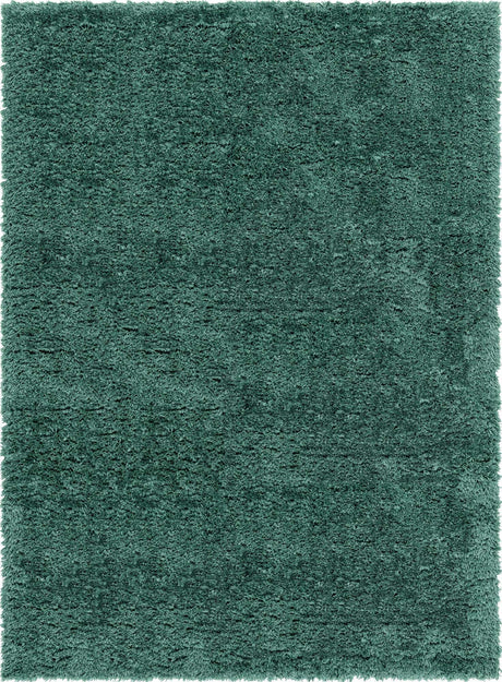 Forest Green 8' x 11' Infinity Shag Rectangle Area Rug Thick Soft Touch Fluffy & Plush Shaggy Pile 100% Polypropylene With Jute Backing Solid Color Minimalist Carpet for Sale at Rug Engine