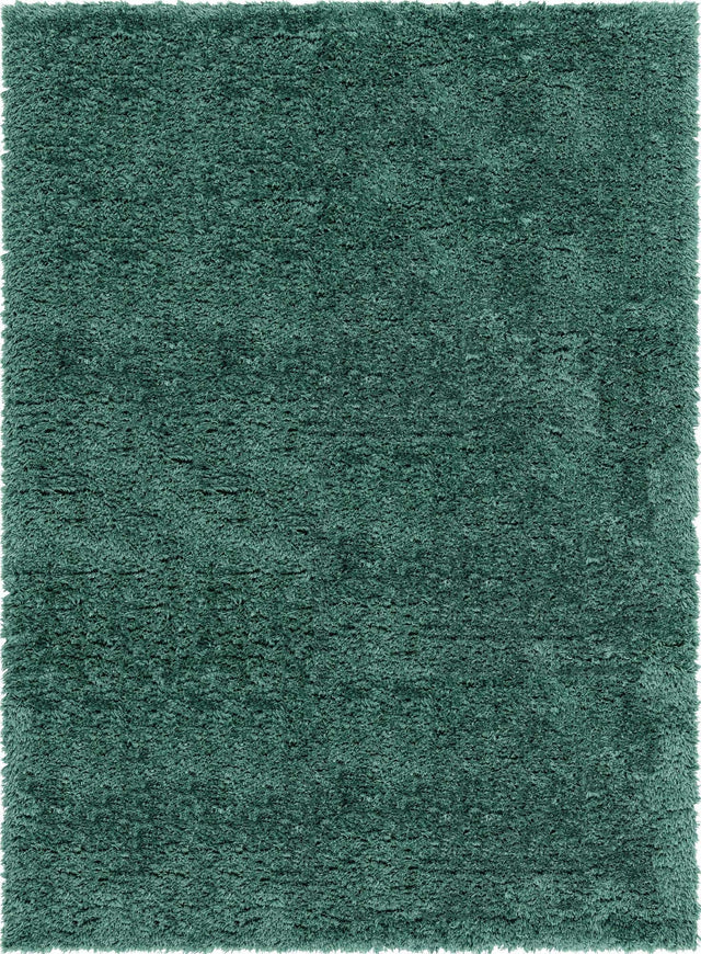 Forest Green 8' x 11' Infinity Shag Rectangle Area Rug Thick Soft Touch Fluffy & Plush Shaggy Pile 100% Polypropylene With Jute Backing Solid Color Minimalist Carpet for Sale at Rug Engine