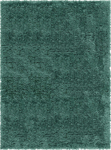 Forest Green 7' 1 x 10' Infinity Shag Rectangle Area Rug Thick Soft Touch Fluffy & Plush Shaggy Pile 100% Polypropylene With Jute Backing Solid Color Minimalist Carpet for Sale at Rug Engine