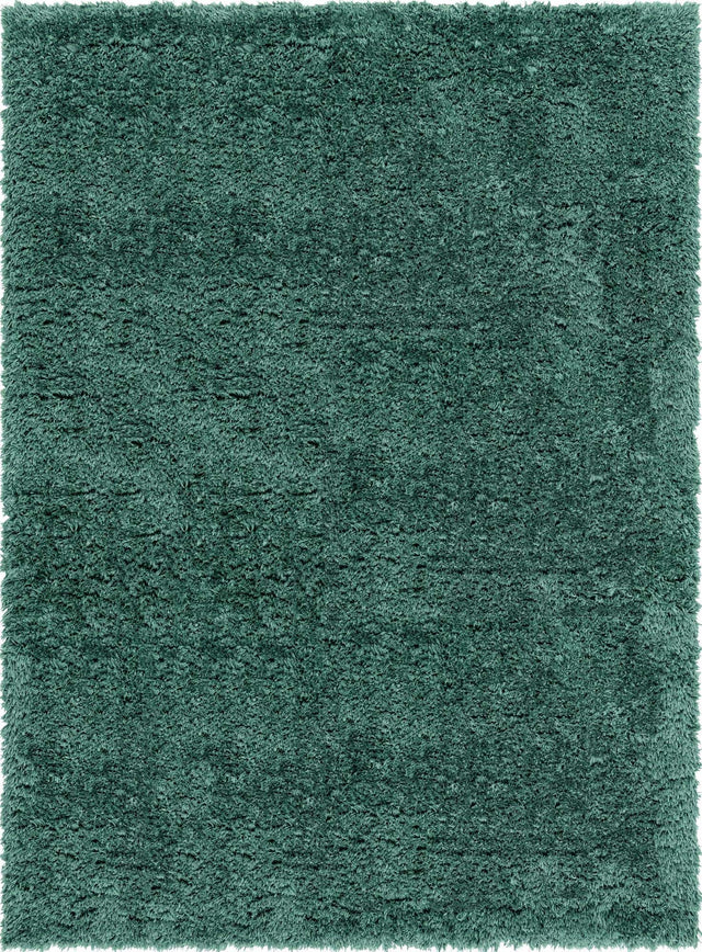 Forest Green 7' 1 x 10' Infinity Shag Rectangle Area Rug Thick Soft Touch Fluffy & Plush Shaggy Pile 100% Polypropylene With Jute Backing Solid Color Minimalist Carpet for Sale at Rug Engine