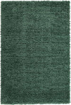 Forest Green 6' 1 x 9' Infinity Shag Rectangle Area Rug Thick Soft Touch Fluffy & Plush Shaggy Pile 100% Polypropylene With Jute Backing Solid Color Minimalist Carpet for Sale at Rug Engine