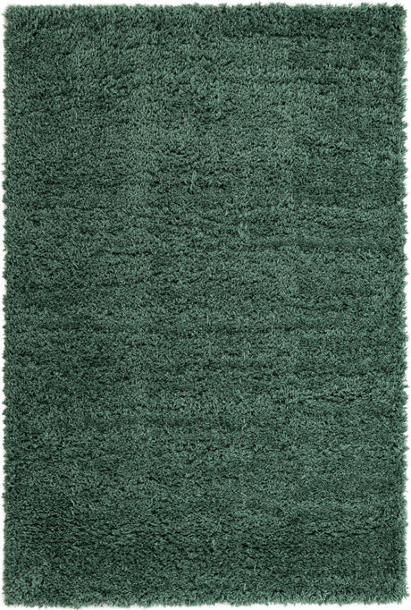 Forest Green 6' 1 x 9' Infinity Shag Rectangle Area Rug Thick Soft Touch Fluffy & Plush Shaggy Pile 100% Polypropylene With Jute Backing Solid Color Minimalist Carpet for Sale at Rug Engine