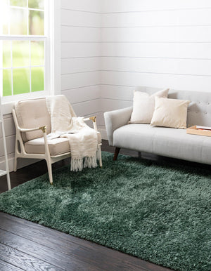 Forest Green 3' 3 x 5' 3 Infinity Shag Rectangle Rug