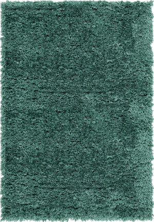 Forest Green 4' 1 x 6' 1 Infinity Shag Rectangle Area Rug Thick Soft Touch Fluffy & Plush Shaggy Pile 100% Polypropylene With Jute Backing Solid Color Minimalist Carpet for Sale at Rug Engine