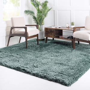 Forest Green 8' x 8' Infinity Shag Square Area Rug Thick Soft Touch Fluffy & Plush Shaggy Pile 100% Polypropylene With Jute Backing Solid Color Minimalist Carpet for Sale at Rug Engine