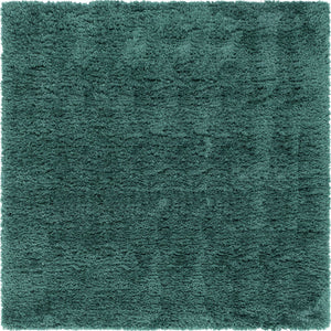 Forest Green 8' x 8' Infinity Shag Square Area Rug Thick Soft Touch Fluffy & Plush Shaggy Pile 100% Polypropylene With Jute Backing Solid Color Minimalist Carpet for Sale at Rug Engine