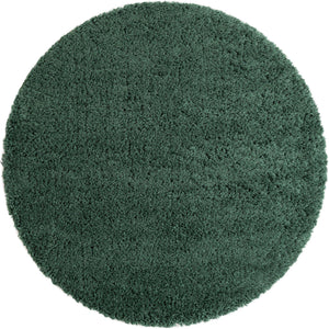Forest Green 8' x 8' Infinity Shag Round Area Rug Thick Soft Touch Fluffy & Plush Shaggy Pile 100% Polypropylene With Jute Backing Solid Color Minimalist Carpet for Sale at Rug Engine