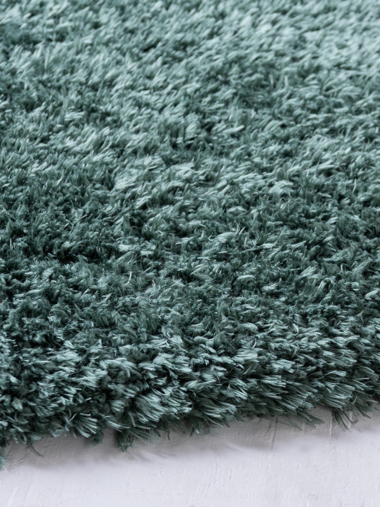 Forest Green 5' 1 x 5' 1 Infinity Shag Round Area Rug Thick Soft Touch Fluffy & Plush Shaggy Pile 100% Polypropylene With Jute Backing Solid Color Minimalist Carpet for Sale at Rug Engine