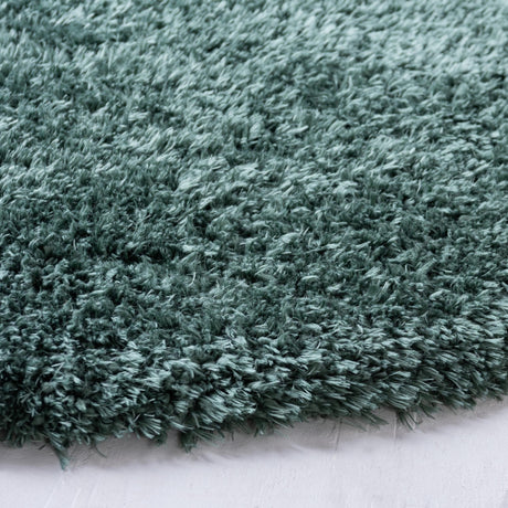 Forest Green 5' 1 x 5' 1 Infinity Shag Round Area Rug Thick Soft Touch Fluffy & Plush Shaggy Pile 100% Polypropylene With Jute Backing Solid Color Minimalist Carpet for Sale at Rug Engine