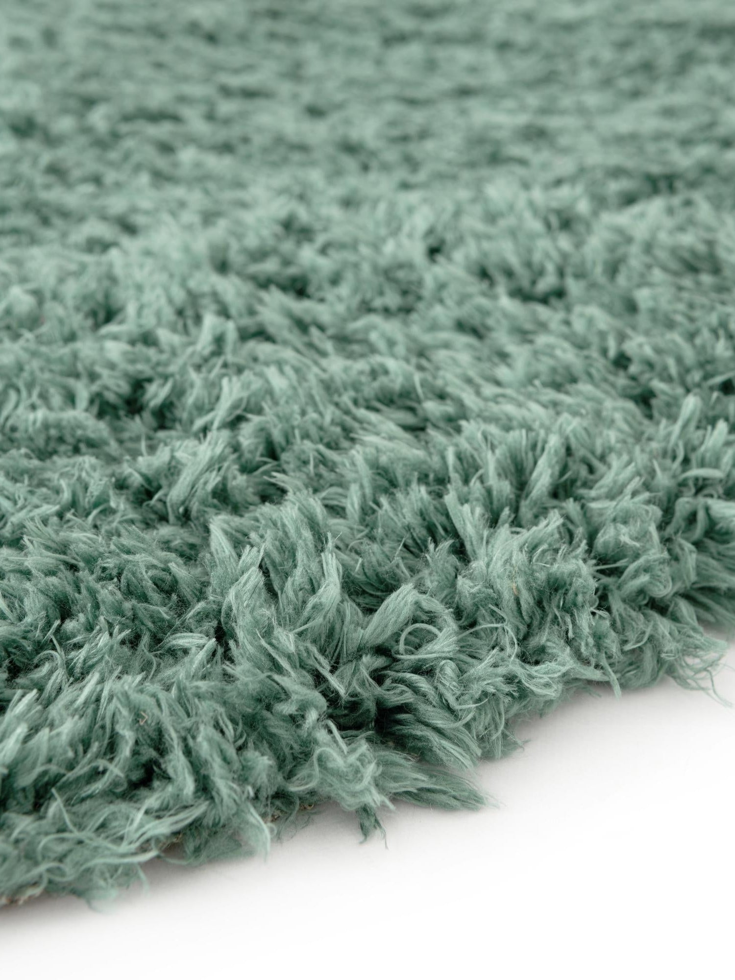 Forest Green 5' 1 x 5' 1 Infinity Shag Round Area Rug Thick Soft Touch Fluffy & Plush Shaggy Pile 100% Polypropylene With Jute Backing Solid Color Minimalist Carpet for Sale at Rug Engine