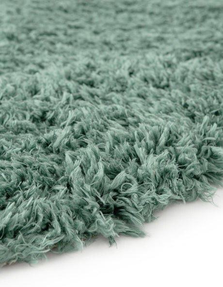 Forest Green 5' 1 x 5' 1 Infinity Shag Round Area Rug Thick Soft Touch Fluffy & Plush Shaggy Pile 100% Polypropylene With Jute Backing Solid Color Minimalist Carpet for Sale at Rug Engine