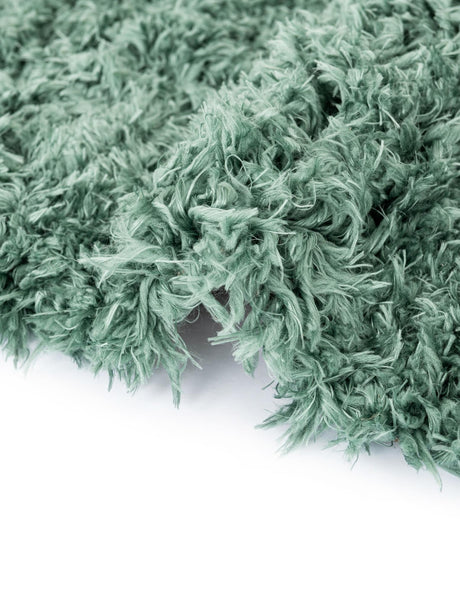 Forest Green 5' 1 x 5' 1 Infinity Shag Round Area Rug Thick Soft Touch Fluffy & Plush Shaggy Pile 100% Polypropylene With Jute Backing Solid Color Minimalist Carpet for Sale at Rug Engine