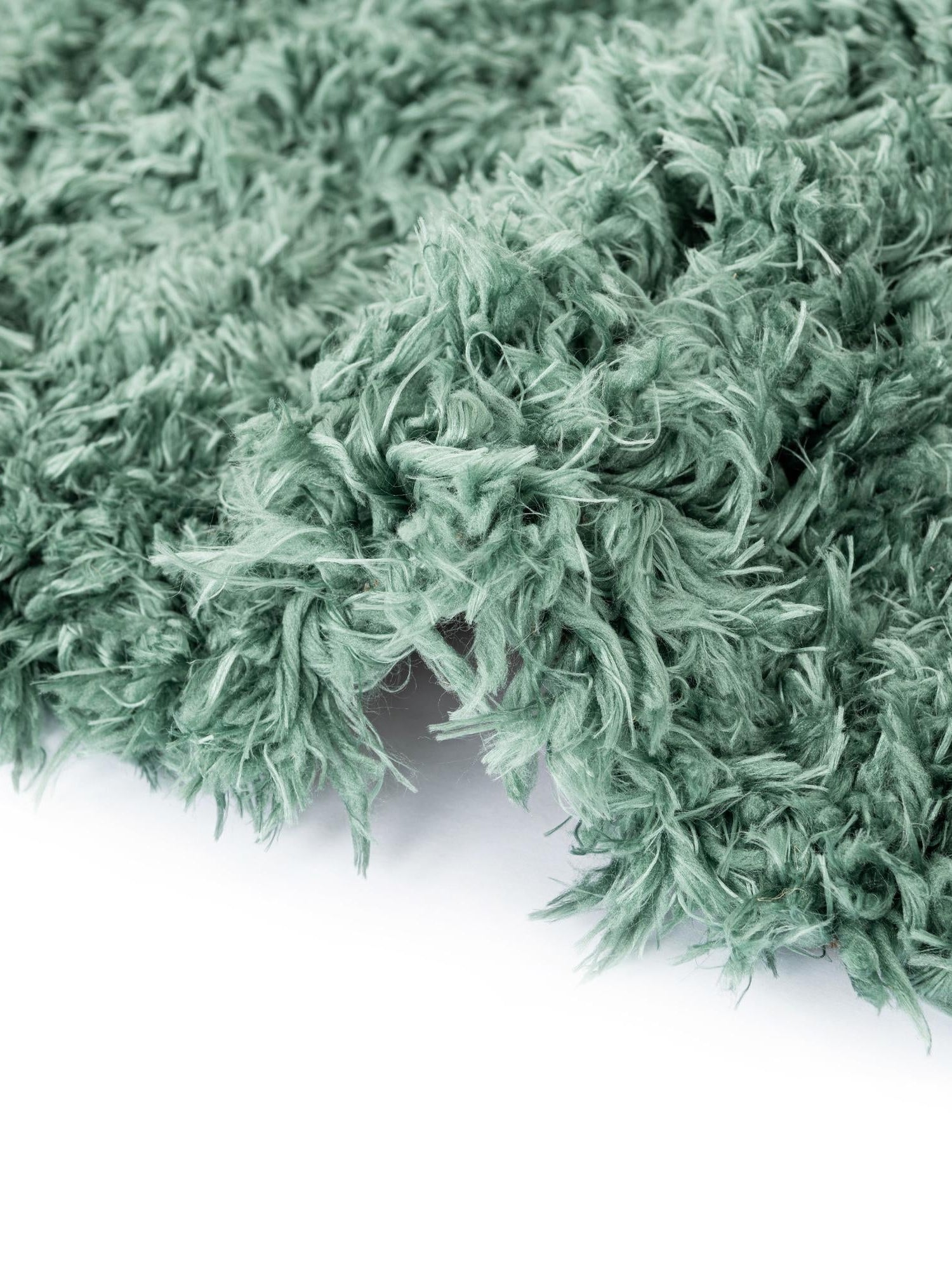 Forest Green 6' 7 x 6' 7 Infinity Shag Round Area Rug Thick Soft Touch Fluffy & Plush Shaggy Pile 100% Polypropylene With Jute Backing Solid Color Minimalist Carpet for Sale at Rug Engine