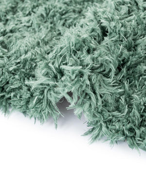 Forest Green 6' 7 x 6' 7 Infinity Shag Round Area Rug Thick Soft Touch Fluffy & Plush Shaggy Pile 100% Polypropylene With Jute Backing Solid Color Minimalist Carpet for Sale at Rug Engine
