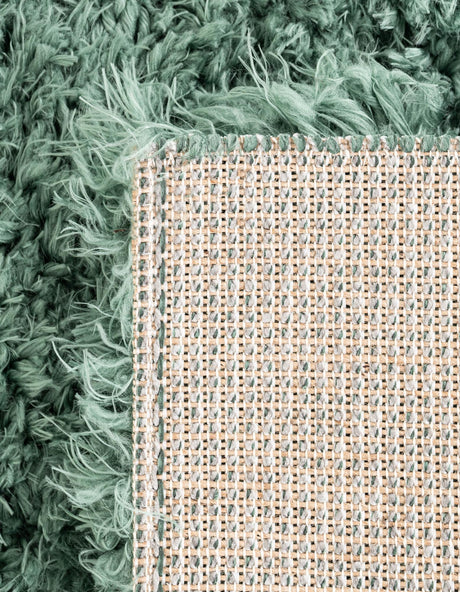 Forest Green 2' 7 x 10' Infinity Shag Runner Area Rug Thick Soft Touch Fluffy & Plush Shaggy Pile 100% Polypropylene With Jute Backing Solid Color Minimalist Carpet for Sale at Rug Engine