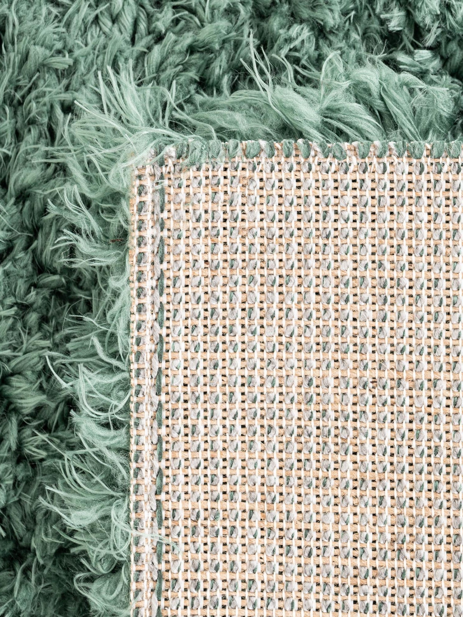Forest Green 2' x 6' 5 Infinity Shag Runner Area Rug Thick Soft Touch Fluffy & Plush Shaggy Pile 100% Polypropylene With Jute Backing Solid Color Minimalist Carpet for Sale at Rug Engine