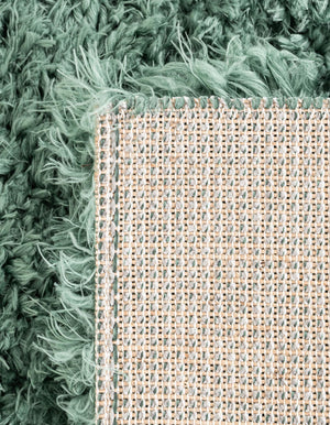 Forest Green 2' x 6' 5 Infinity Shag Runner Area Rug Thick Soft Touch Fluffy & Plush Shaggy Pile 100% Polypropylene With Jute Backing Solid Color Minimalist Carpet for Sale at Rug Engine