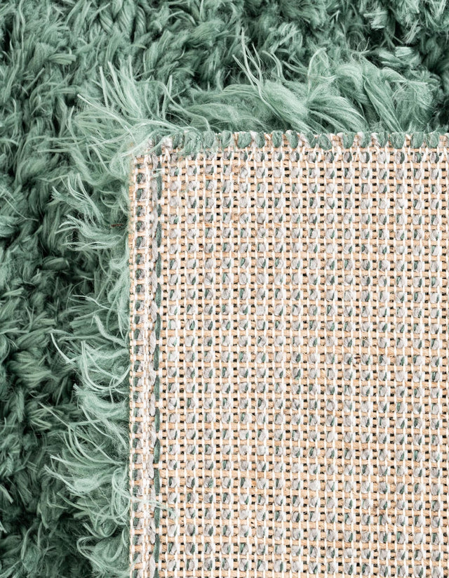 Forest Green 2' x 6' 5 Infinity Shag Runner Area Rug Thick Soft Touch Fluffy & Plush Shaggy Pile 100% Polypropylene With Jute Backing Solid Color Minimalist Carpet for Sale at Rug Engine