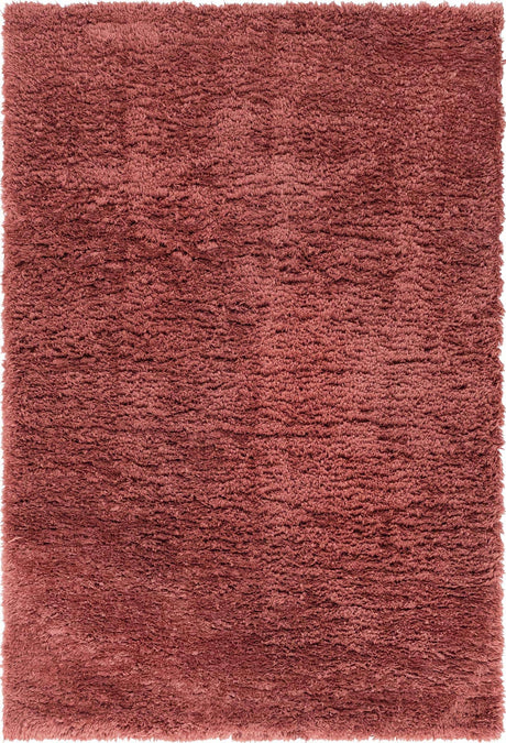 Vintage Rose 6' 1 x 9' Infinity Shag Rectangle Area Rug Thick Soft Touch Fluffy & Plush Shaggy Pile 100% Polypropylene With Jute Backing Solid Color Minimalist Carpet for Sale at Rug Engine