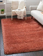 Vintage Rose 8' x 10' Infinity Shag Rectangle Area Rug Thick Soft Touch Fluffy & Plush Shaggy Pile 100% Polypropylene With Jute Backing Solid Color Minimalist Carpet for Sale at Rug Engine