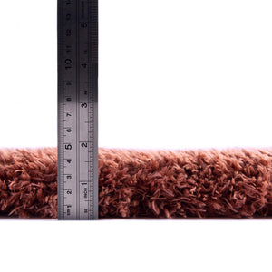 Vintage Rose 8' x 10' Infinity Shag Rectangle Area Rug Thick Soft Touch Fluffy & Plush Shaggy Pile 100% Polypropylene With Jute Backing Solid Color Minimalist Carpet for Sale at Rug Engine