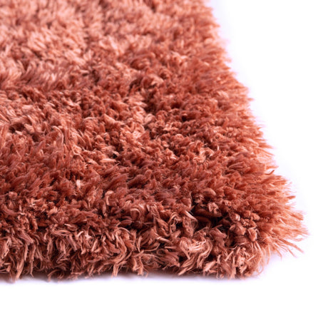 Vintage Rose 6' 1 x 9' Infinity Shag Rectangle Area Rug Thick Soft Touch Fluffy & Plush Shaggy Pile 100% Polypropylene With Jute Backing Solid Color Minimalist Carpet for Sale at Rug Engine