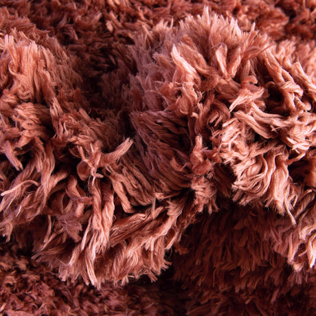 Vintage Rose 6' 1 x 9' Infinity Shag Rectangle Area Rug Thick Soft Touch Fluffy & Plush Shaggy Pile 100% Polypropylene With Jute Backing Solid Color Minimalist Carpet for Sale at Rug Engine