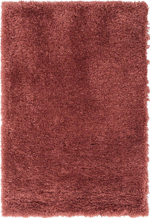 Vintage Rose 4' 1 x 6' 1 Infinity Shag Rectangle Area Rug Thick Soft Touch Fluffy & Plush Shaggy Pile 100% Polypropylene With Jute Backing Solid Color Minimalist Carpet for Sale at Rug Engine