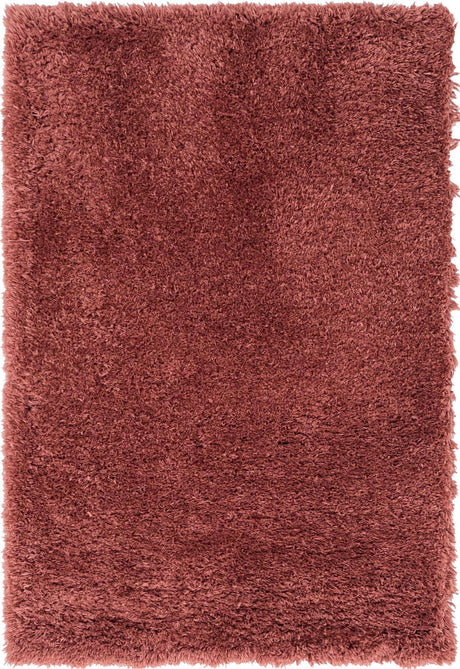 Vintage Rose 4' 1 x 6' 1 Infinity Shag Rectangle Area Rug Thick Soft Touch Fluffy & Plush Shaggy Pile 100% Polypropylene With Jute Backing Solid Color Minimalist Carpet for Sale at Rug Engine