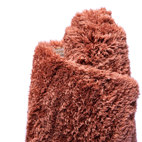 Vintage Rose 8' x 8' Infinity Shag Square Area Rug Thick Soft Touch Fluffy & Plush Shaggy Pile 100% Polypropylene With Jute Backing Solid Color Minimalist Carpet for Sale at Rug Engine