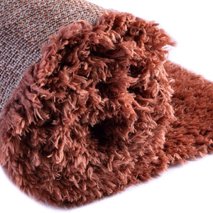 Vintage Rose 8' x 8' Infinity Shag Square Area Rug Thick Soft Touch Fluffy & Plush Shaggy Pile 100% Polypropylene With Jute Backing Solid Color Minimalist Carpet for Sale at Rug Engine