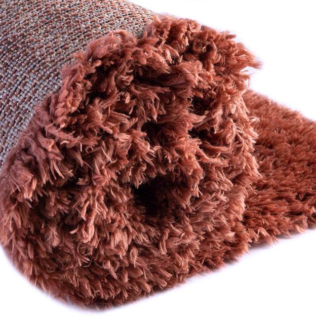 Vintage Rose 8' x 8' Infinity Shag Square Area Rug Thick Soft Touch Fluffy & Plush Shaggy Pile 100% Polypropylene With Jute Backing Solid Color Minimalist Carpet for Sale at Rug Engine