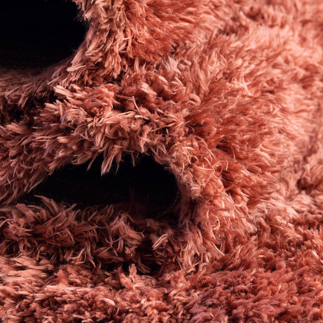 Vintage Rose 8' x 8' Infinity Shag Square Area Rug Thick Soft Touch Fluffy & Plush Shaggy Pile 100% Polypropylene With Jute Backing Solid Color Minimalist Carpet for Sale at Rug Engine
